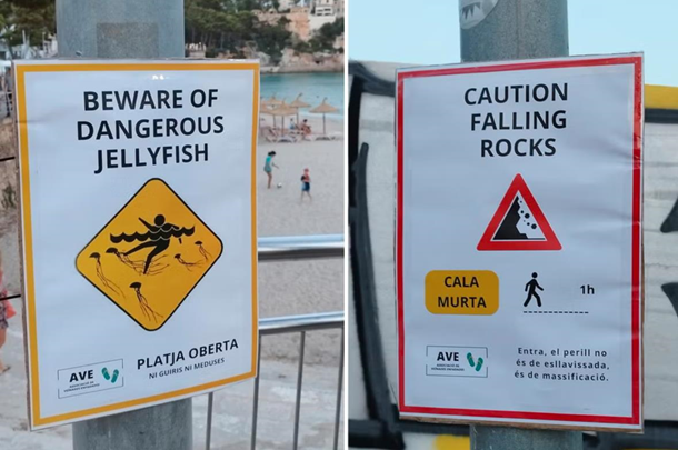 На пляжах Испании отпугивают иностранных туристов фейковыми объявлениями 1